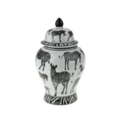 KARE Design Deckelvase Zebra- Vasen