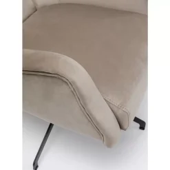 KARE Design Drehsessel Bellissima Velvet Beige- Sessel