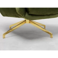 KARE Design Drehsessel Bellissima Velvet Grun- Sessel