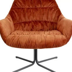 KARE Design Drehsessel Bristol Rostrot- Sessel
