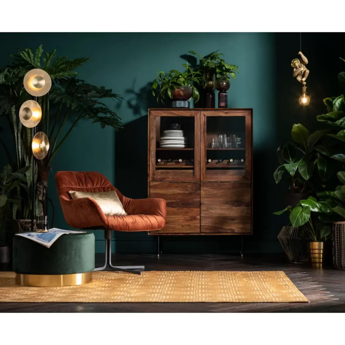 KARE Design Drehsessel Bristol Rostrot- Sessel