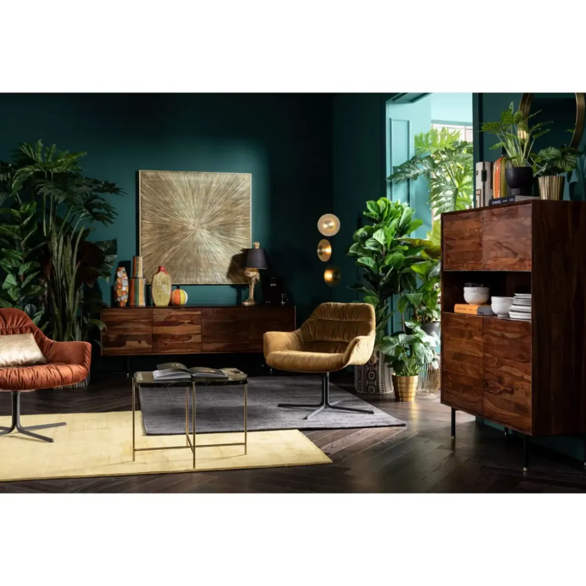 KARE Design Drehsessel Bristol Rostrot- Sessel