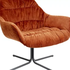 KARE Design Drehsessel Bristol Rostrot- Sessel