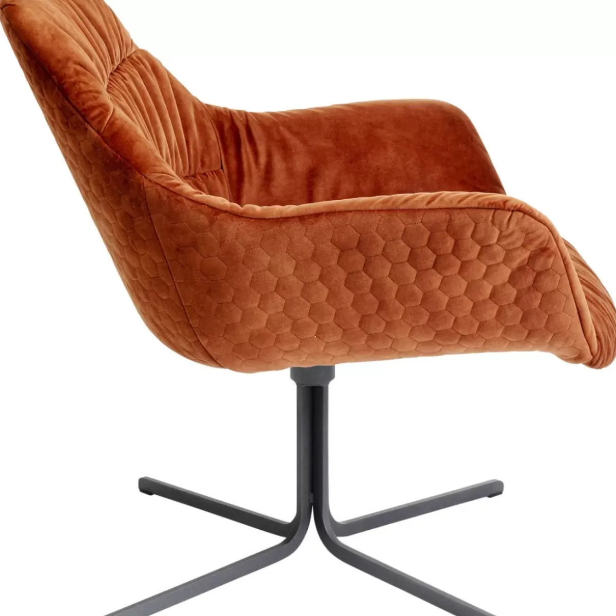 KARE Design Drehsessel Bristol Rostrot- Sessel