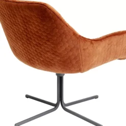 KARE Design Drehsessel Bristol Rostrot- Sessel