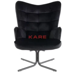 KARE Design Drehsessel Oscar Velvet Schwarz- Sessel