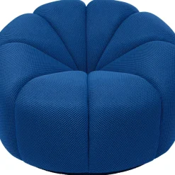 KARE Design Drehsessel Peppo Lounge Blau- Sessel
