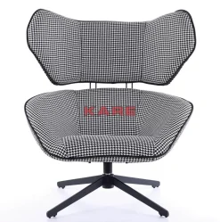 KARE Design Drehsessel Toledo Schwarz Weiss- Sessel