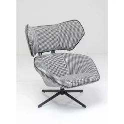 KARE Design Drehsessel Toledo Schwarz Weiss- Sessel
