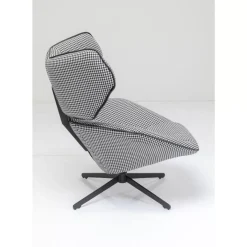 KARE Design Drehsessel Toledo Schwarz Weiss- Sessel