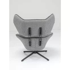 KARE Design Drehsessel Toledo Schwarz Weiss- Sessel