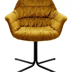 KARE Design Drehstuhl Colmar Gelb- Stühle