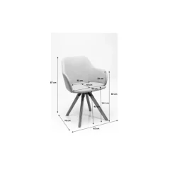 KARE Design Drehstuhl Lady Loco Taupe- Stühle