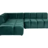 KARE Design Ecksofa Belami Velvet Dunkelgrun Links 265Cm- Sofas & Couches