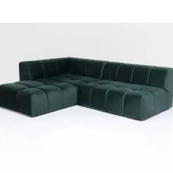 KARE Design Ecksofa Belami Velvet Dunkelgrun Links 265Cm- Sofas & Couches