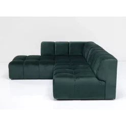 KARE Design Ecksofa Belami Velvet Dunkelgrun Links 265Cm- Sofas & Couches