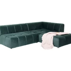 KARE Design Ecksofa Belami Velvet Dunkelgrun Rechts 265Cm- Sofas & Couches