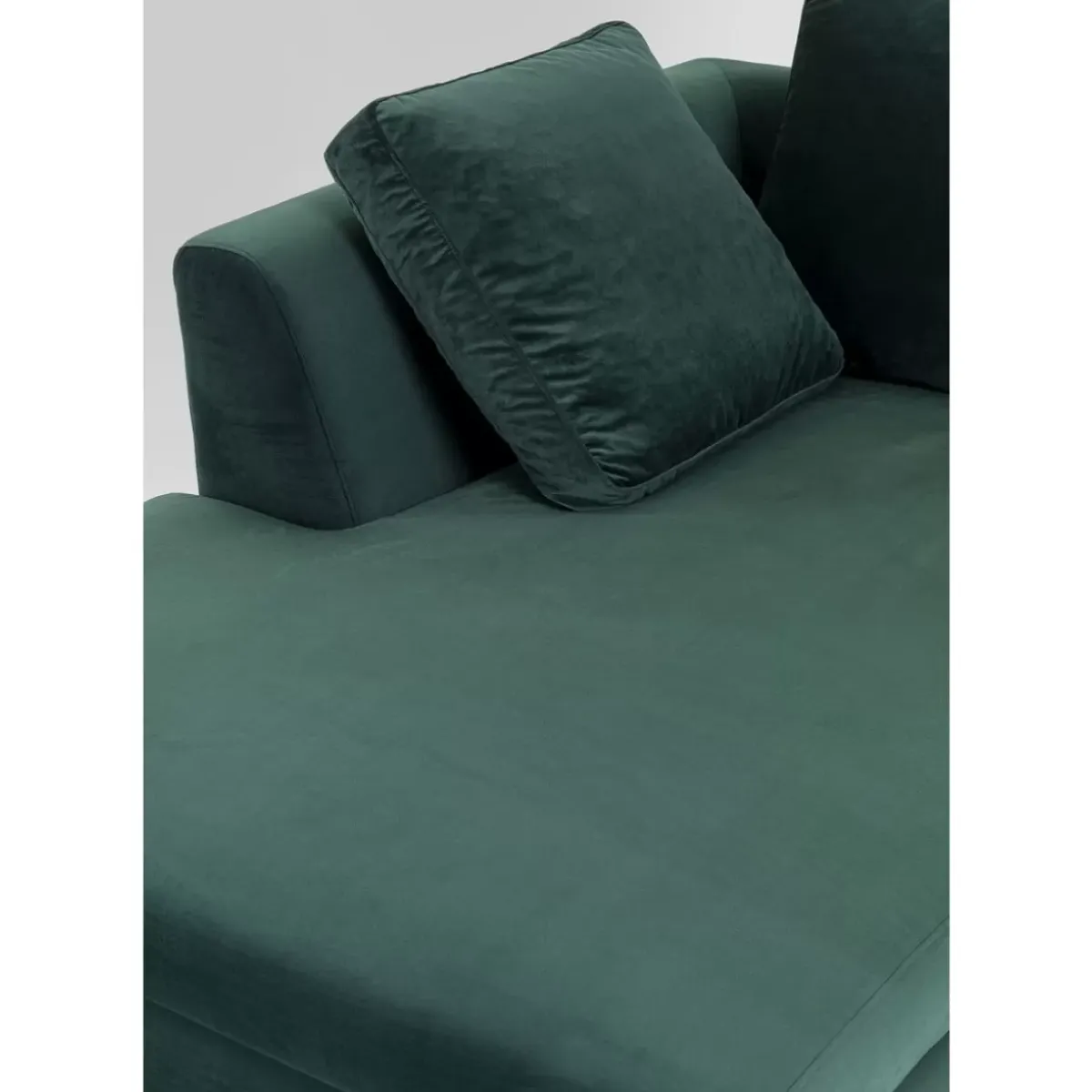 KARE Design Ecksofa Gianni Small Velvet Dunkelgrun Links- Sofas & Couches