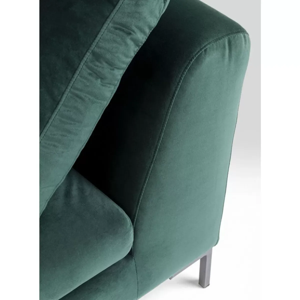 KARE Design Ecksofa Gianni Small Velvet Dunkelgrun Links- Sofas & Couches