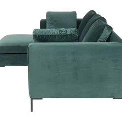 KARE Design Ecksofa Gianni Small Velvet Dunkelgrun Links- Sofas & Couches