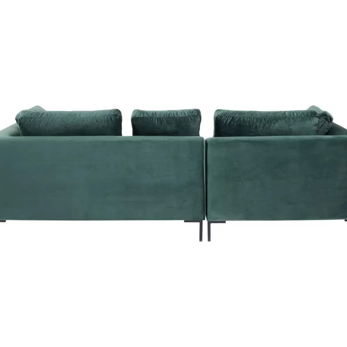 KARE Design Ecksofa Gianni Small Velvet Dunkelgrun Links- Sofas & Couches