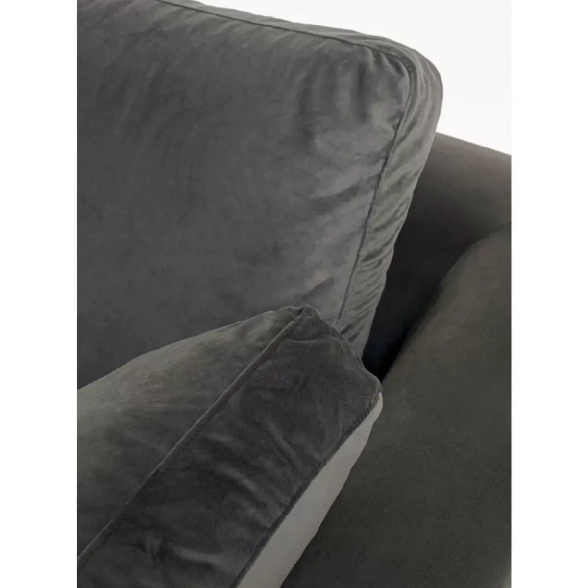 KARE Design Ecksofa Gianni Small Velvet Grau Links- Sofas & Couches