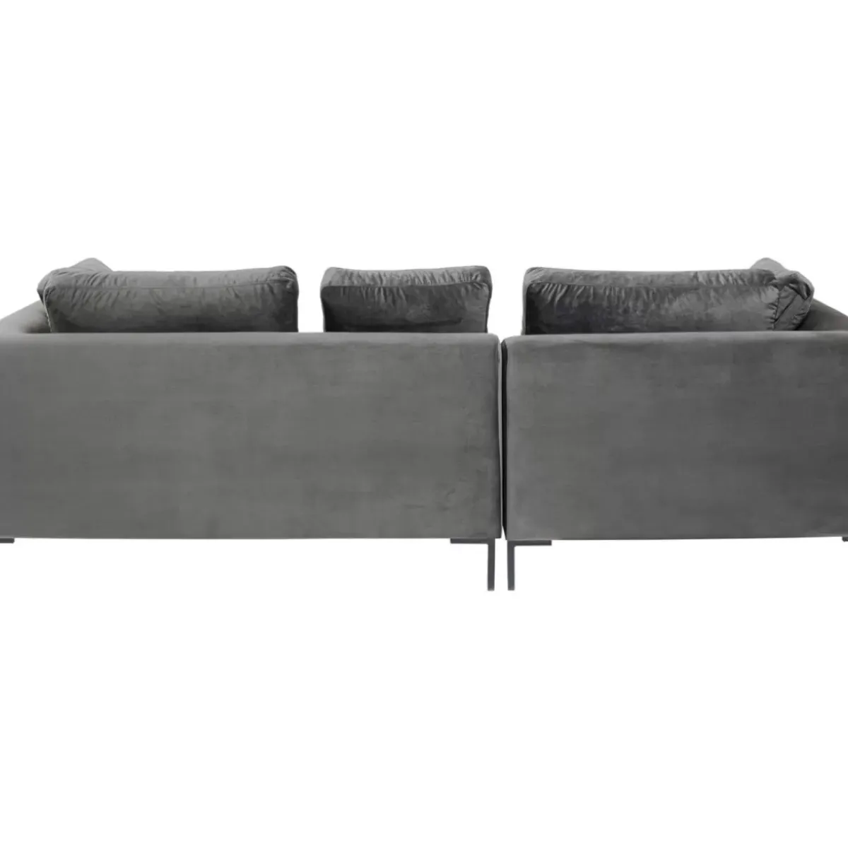 KARE Design Ecksofa Gianni Small Velvet Grau Links- Sofas & Couches