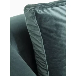 KARE Design Ecksofa Gianni Velvet Dunkelgrun Rechts Schwarz- Sofas & Couches