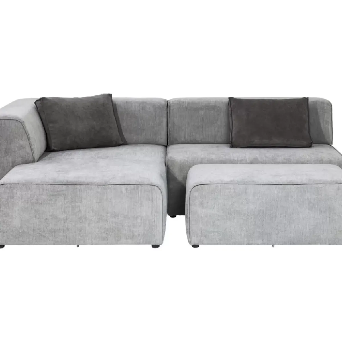 KARE Design Ecksofa Infinity Ottomane Grau Links- Sofas & Couches