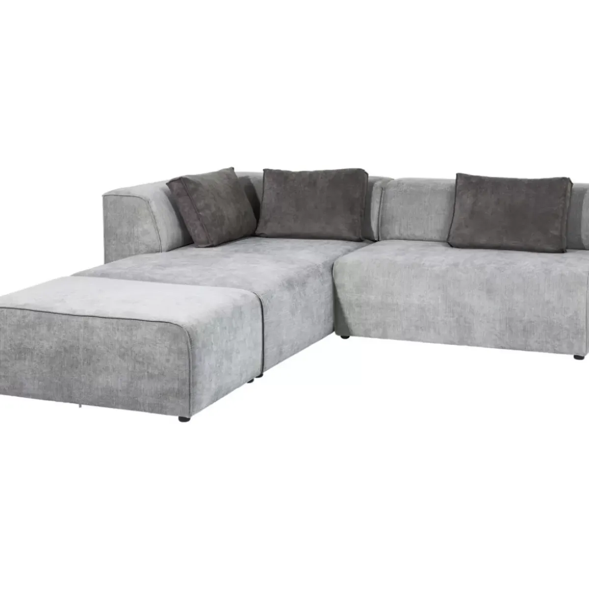 KARE Design Ecksofa Infinity Ottomane Grau Links- Sofas & Couches