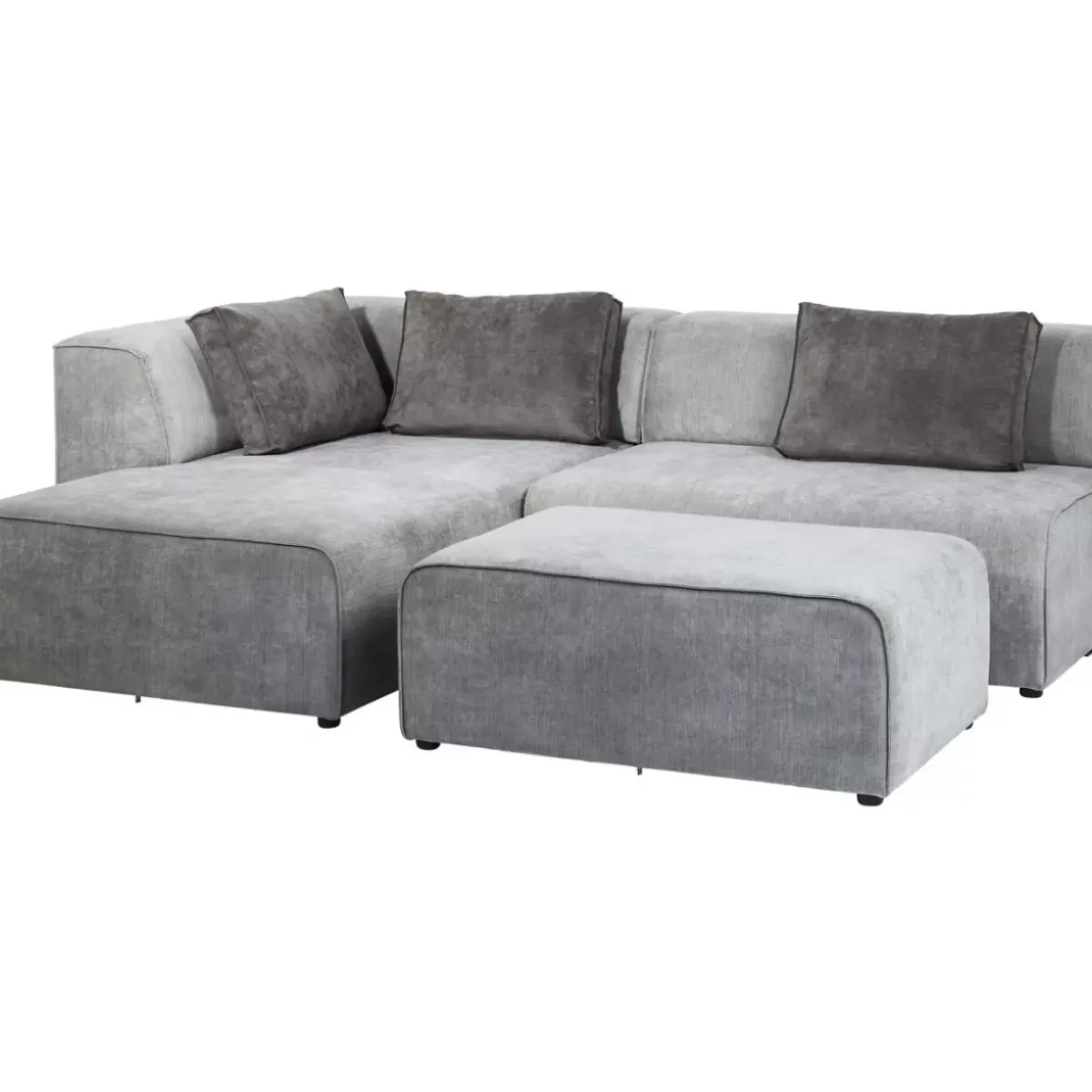 KARE Design Ecksofa Infinity Ottomane Grau Links- Sofas & Couches