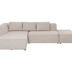 KARE Design Ecksofa Infinity Ottomane Creme Links- Sofas & Couches