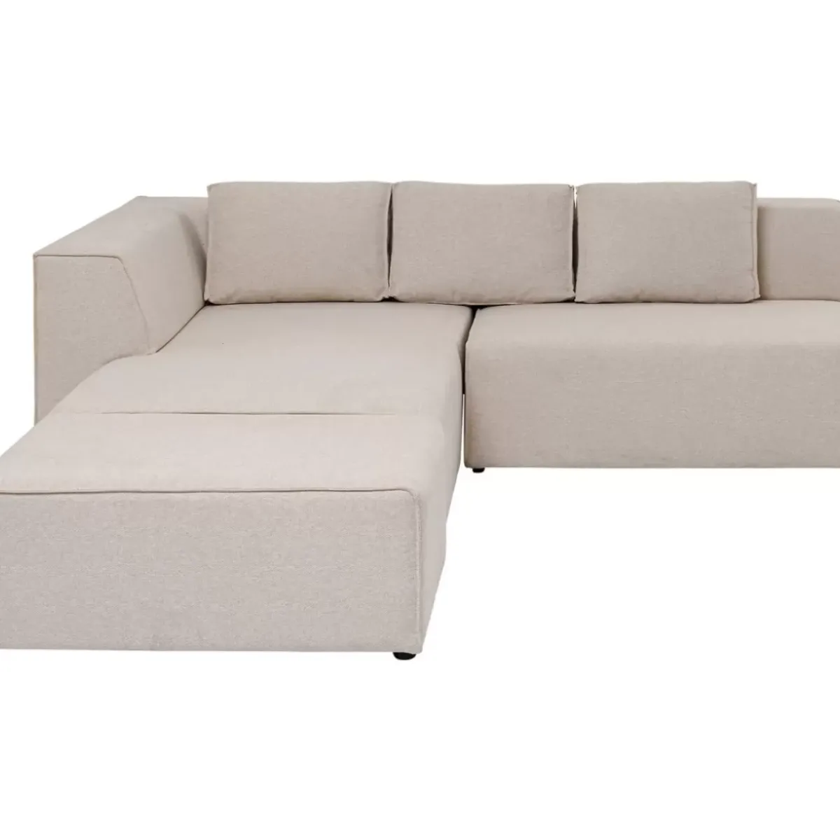 KARE Design Ecksofa Infinity Ottomane Creme Links- Sofas & Couches