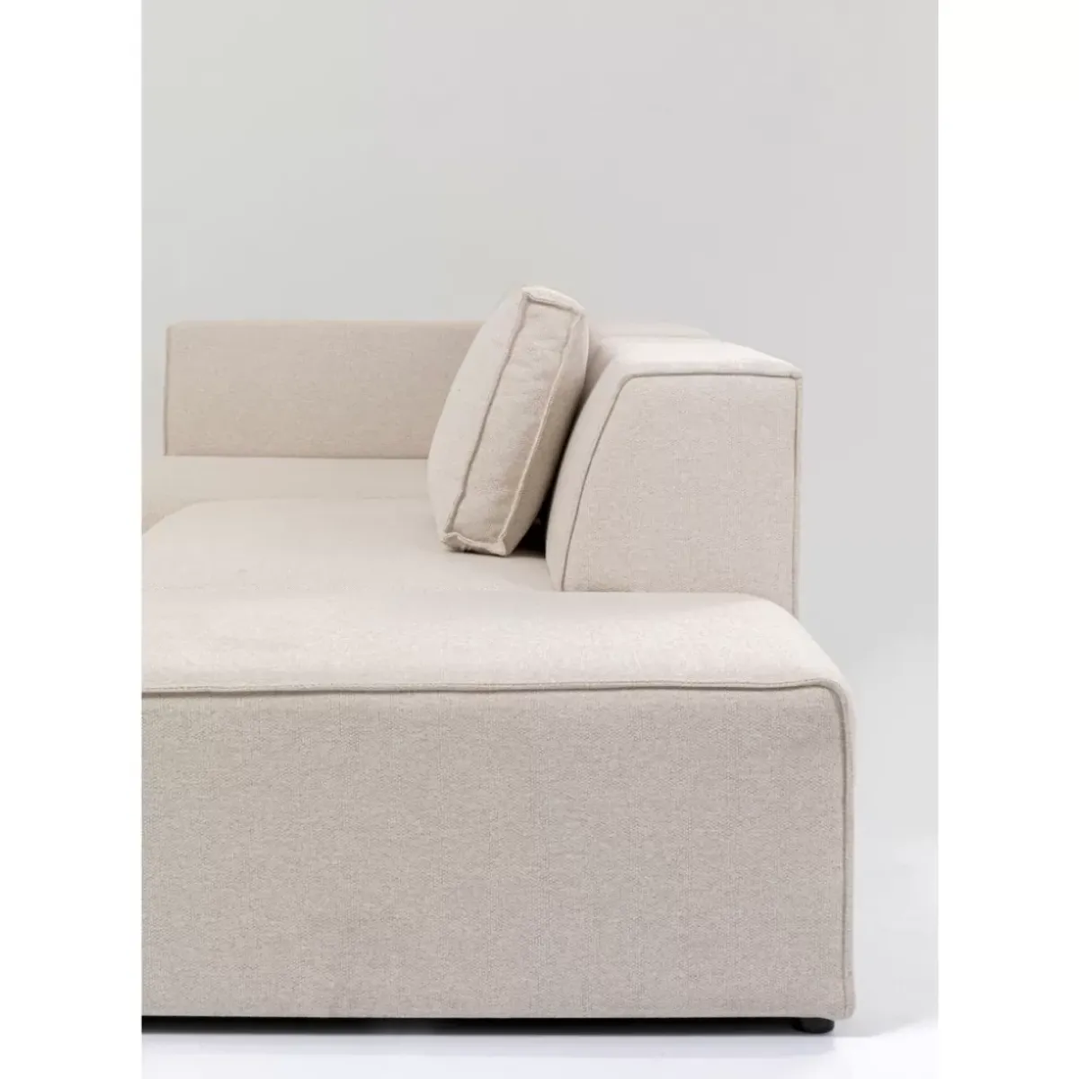 KARE Design Ecksofa Infinity Ottomane Creme Links- Sofas & Couches