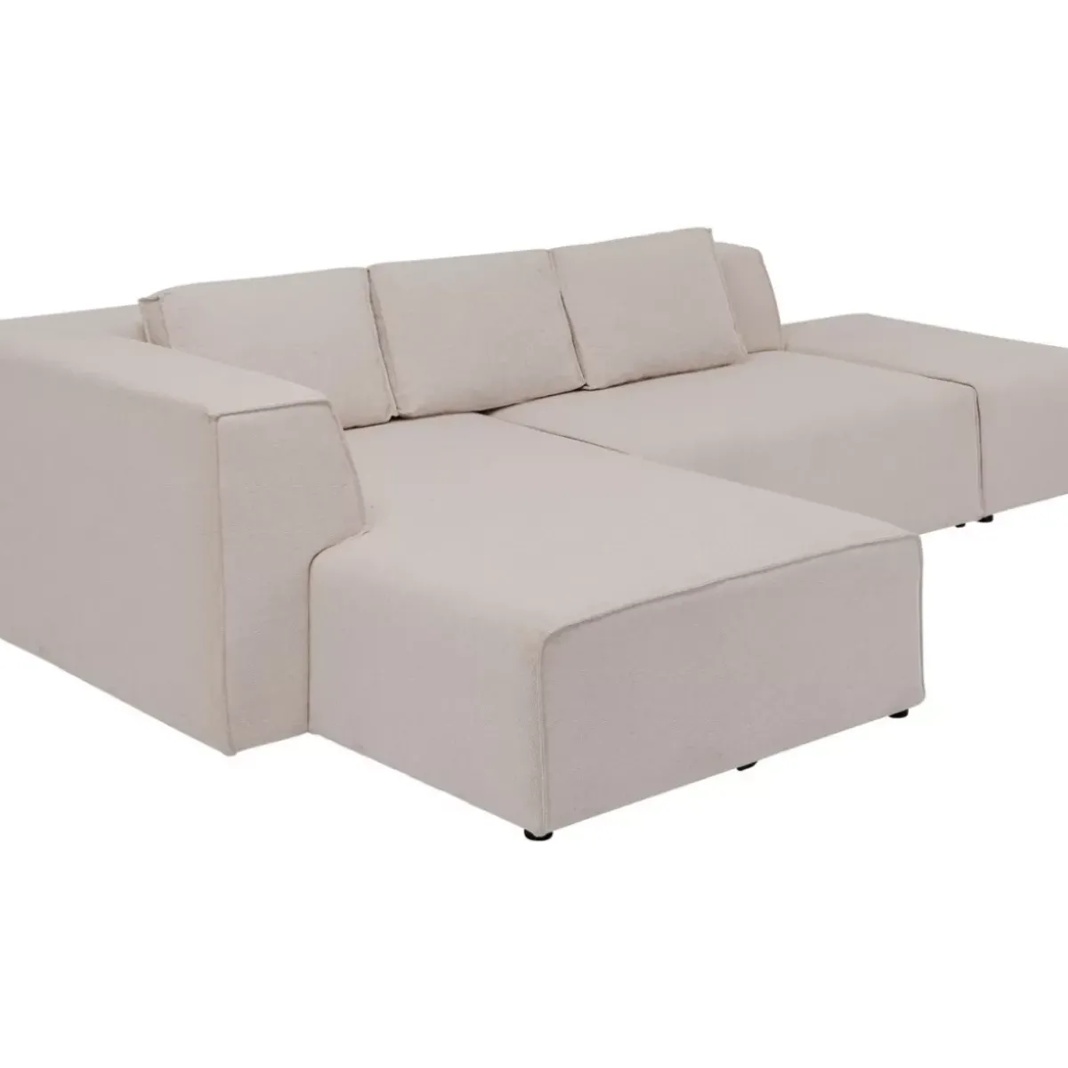 KARE Design Ecksofa Infinity Ottomane Creme Links- Sofas & Couches