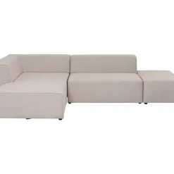 KARE Design Ecksofa Infinity Ottomane Creme Links- Sofas & Couches