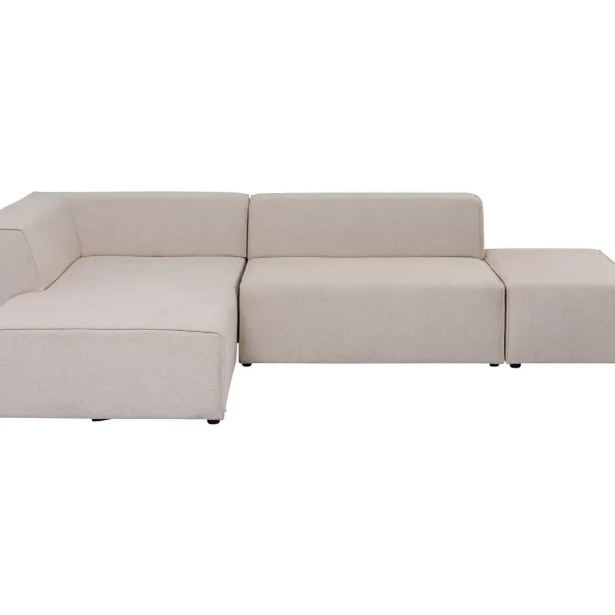 KARE Design Ecksofa Infinity Ottomane Creme Links- Sofas & Couches
