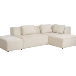 KARE Design Ecksofa Infinity Ottomane Cord Creme Rechts- Sofas & Couches
