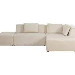 KARE Design Ecksofa Infinity Ottomane Cord Creme Rechts- Sofas & Couches