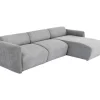 KARE Design Ecksofa Lucca Grau Rechts 255Cm- Sofas & Couches