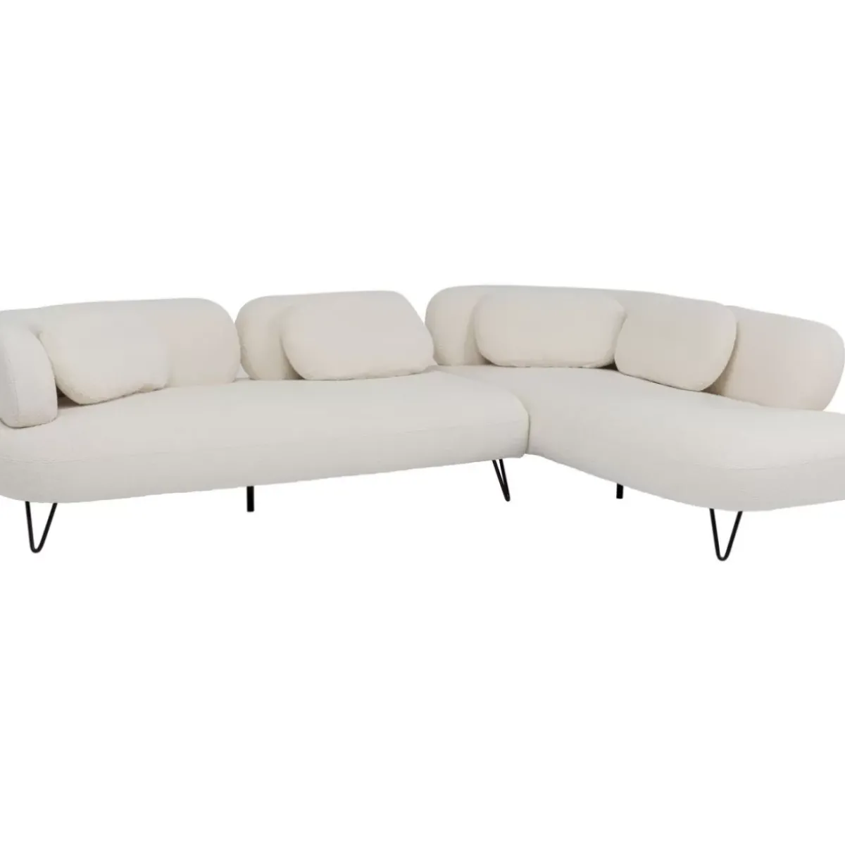 KARE Design Ecksofa Peppo Weis- Sofas & Couches