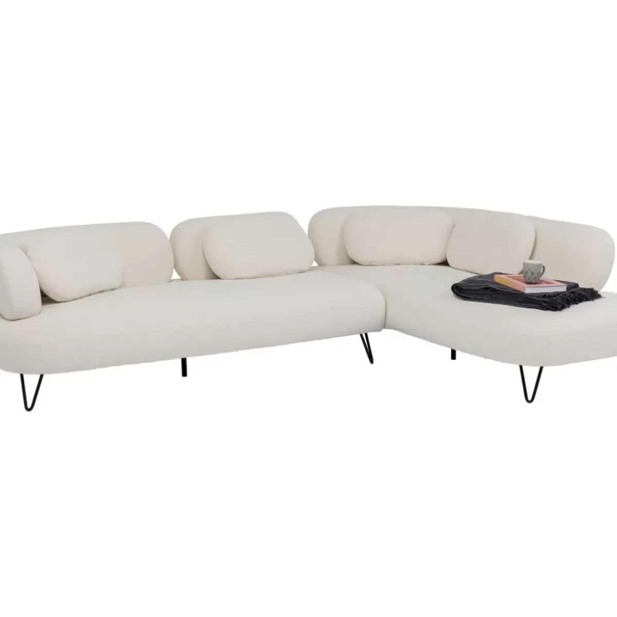 KARE Design Ecksofa Peppo Weis- Sofas & Couches