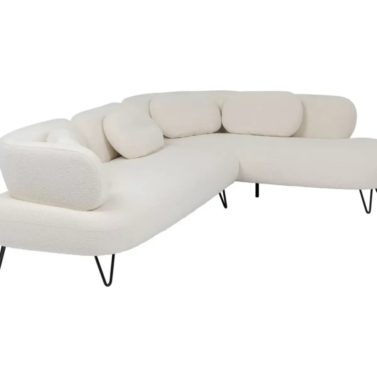 KARE Design Ecksofa Peppo Weis- Sofas & Couches