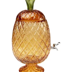 KARE Design Getrankespender Pineapple Amber (2/Tlg.)- Geschirr & Tischaccessoires