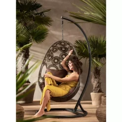 KARE Design Hangesessel Ibiza Braun- Outdoormöbel