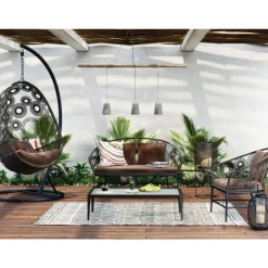 KARE Design Hangesessel Ibiza Braun- Outdoormöbel