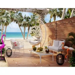 KARE Design Hangesessel Ibiza Weiss- Outdoormöbel