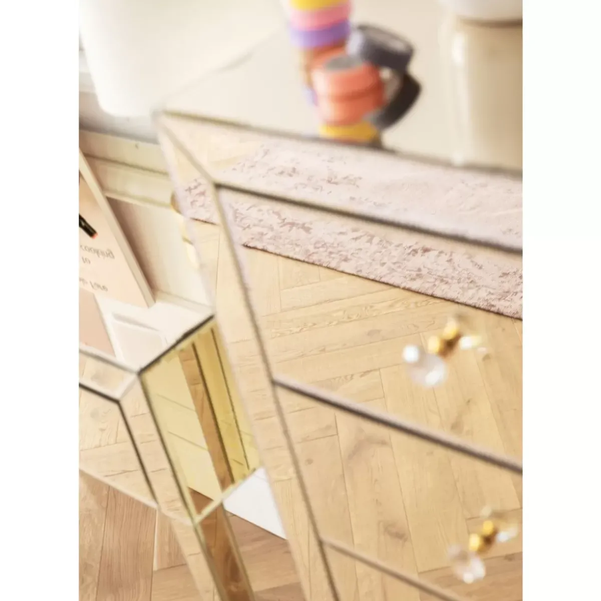 KARE Design Hochkommode Luxury Champagne 5 Schube- Kommoden & Sideboards