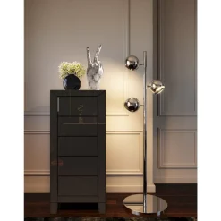KARE Design Hochkommode Luxury Push 5 Schube Grau- Kommoden & Sideboards