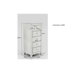 KARE Design Hochkommode Luxury Push 5 Schube Grau- Kommoden & Sideboards